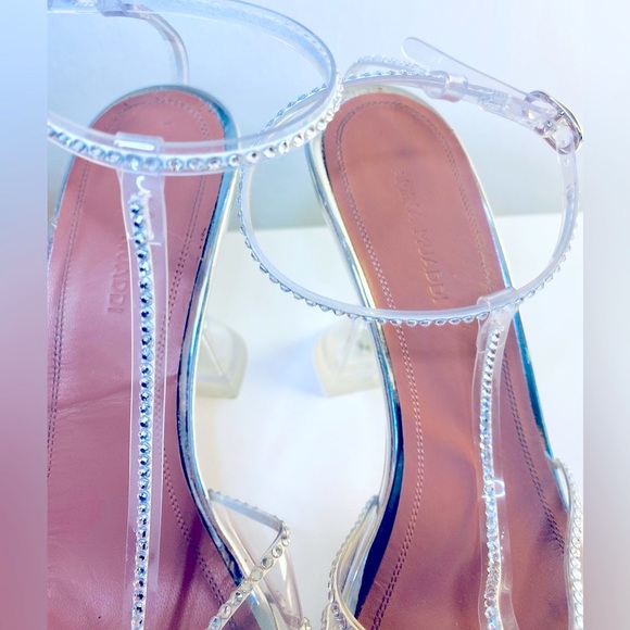 AMINA MUADDI
Brygit Crystal T-Strap Cocktail Pumps in Silver/Crystal - Picture 8 of 9